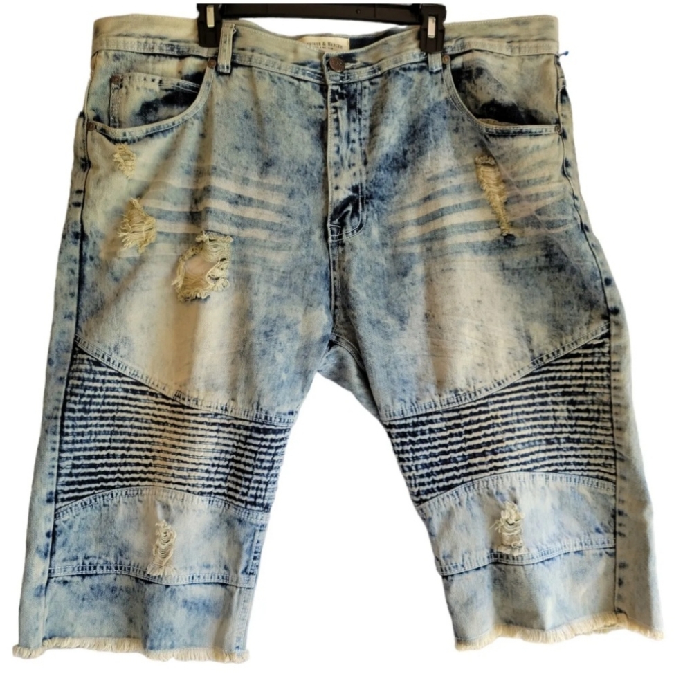 Bleecker & Mercer Denim Jean Shorts men Size 44 distressed